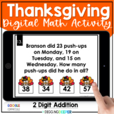Digital Thanksgiving Math Game Addition 2 Digit Regrouping