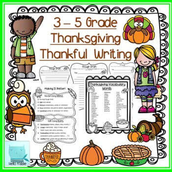 Preview of Thankful Thanksgiving Writing Activity