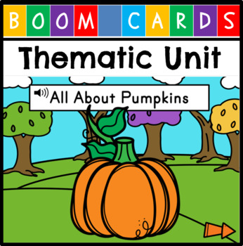 Preview of Digital Thematic Unit - Pumpkins {Distance Learning} - Audio Included!