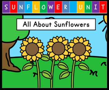 Preview of Digital Thematic Unit - Sunflowers {Distance Learning} - Audio Included!