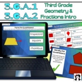 Digital Third Grade Geometry and Fraction 3.G.A.1 & 3.G.A.