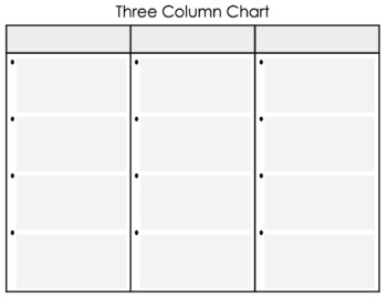 Preview of Digital Three Column Chart Graphic Organizer Google Slides™