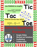 Digital Tic Tac Toe Quadratic Formula & Plus or Minus for 