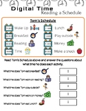 Digital Time Worksheets - Reading a Schedule