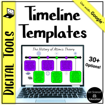 Preview of Digital Timeline Templates for Google Drawings