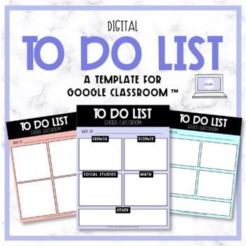 Preview of Digital To Do List for Google Classroom™  - Distance Learning