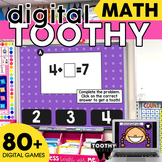 Digital Math Toothy® Task Cards Bundle 1st & 2nd Grade Dis