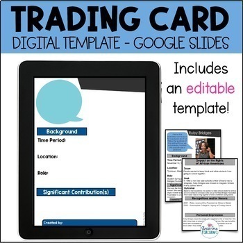 Digital Trading Card Templates #DistanceLearningTpT by ...