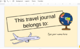 Digital Travel Journal Google Slides Activity