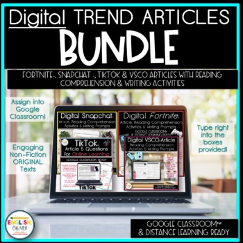 Preview of Digital Trend Articles Bundle | Distance Learning