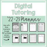 Digital Tutoring Planner B&W | iPad, tablet, Edit in Googl