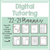 Digital Tutoring Planner Floral iPad, tablet, Edit in Goog