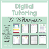 Digital Tutoring Planner Stripes iPad, tablet, Edit in Goo