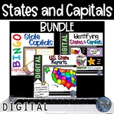 Digital U.S. States and Capitals Activity Bundle