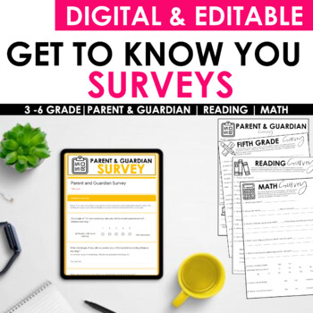 Preview of Back to School Get to Know Your Survey | EDITABLE | GOOGLE FORMS