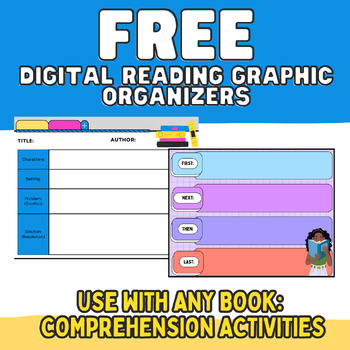 Preview of Digital Use with Any Book Reading Comprehension Graphic Organizers Google Slides