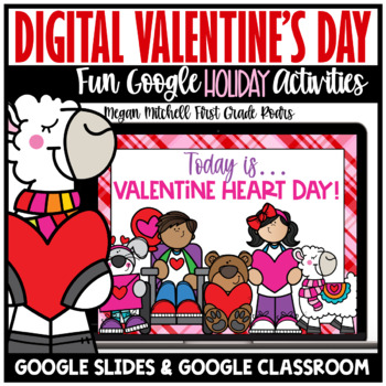 Preview of Digital Valentine's Day Activities | Distance Learning Google Slides