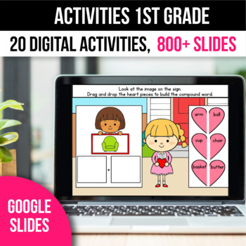Preview of Digital Valentine's Day Activities Kindergarten Math Games for Google Slides