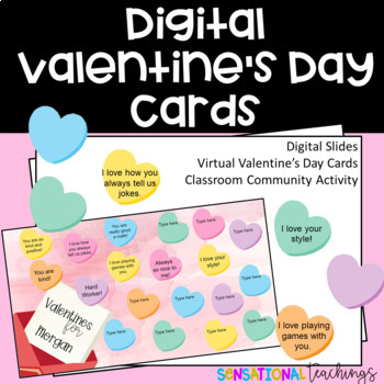 Preview of Digital Valentine's Day Cards | Student Activity | Community Buider