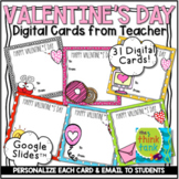 Digital Valentine's Day Cards from Teachers | Distance Lea