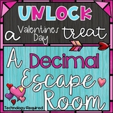 Digital Valentine's Day Escape Room- Math Decimal Review Activity