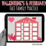 Digital Valentine's Day Fact Family Practice {Google Slides}