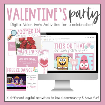 Preview of Digital Valentine's Day Party  l  Morning Meeting Activities