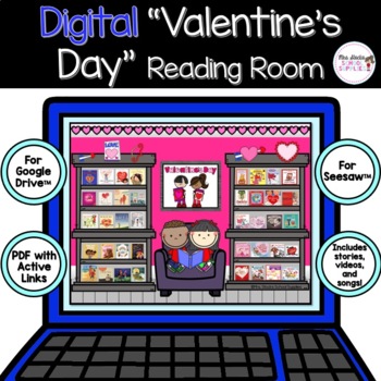 Preview of Digital Valentine's Day Reading Room: For Google and Seesaw