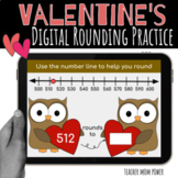 Digital Valentine's Day Rounding to ten & hundreds Activit