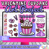 Digital Build a Valentines Day Cupcake Activity & Writing 