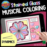 Digital Valentines Day Music Coloring Pages - Stained Glas