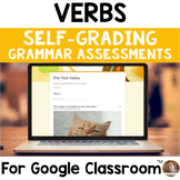 Digital Verbs SELF-GRADING Assessments for Google Classroom