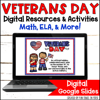 Preview of Digital Veterans Day Activities for Google Slides or PowerPoint