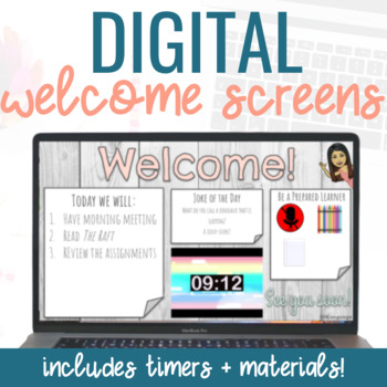 Preview of Digital Video Meeting Welcome + Waiting Screens