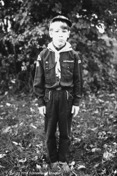 Preview of Digital Vintage Image young boy Cub Scout