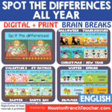 Digital Virtual Brain Breaks | Fun Friday | SPOT DIFFERENC