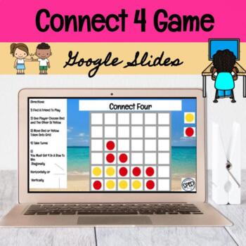 Preview of Connect Four Digital Game Interactive Google Slides Activity Classic Game