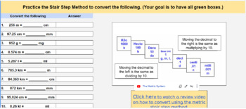 Preview of Digital/Virtual Metric Conversion Practice  (Self Checking Assignment)