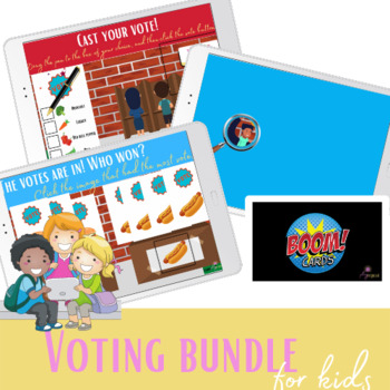 Preview of Fun, engaging digital & printable voting bundle for preschool and kindergarten