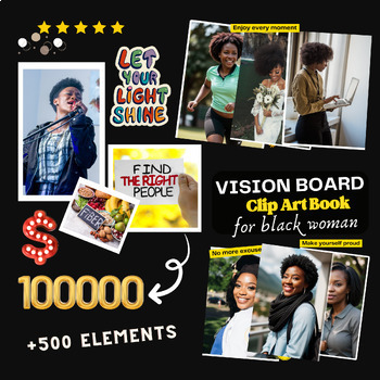 Vision Board Clip Art Book for Women - a powerful tool to create Vision  Boards: With 400+ Pictures, Affirmations, And Quotations for Visualizing  Your