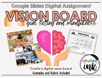 Digital Vision Board - Goal Setting and Mindfulness - Google Slides