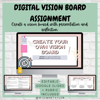 Preview of Digital Vision Board - Media Literacy Assignment