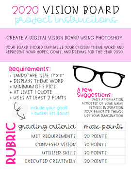 Preview of Digital Vision Board Project Instructions