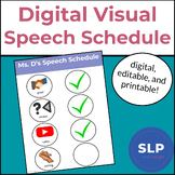 Digital Visual Schedule for Speech Therapy | Editable Visuals