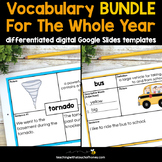 Digital Vocabulary Activities BUNDLE - Google Slides Dista