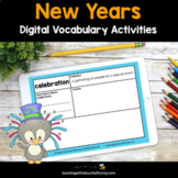 Digital Vocabulary Activities - New Years Differentiated T