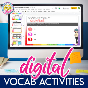 Preview of Digital Vocabulary Activities for Any Word List