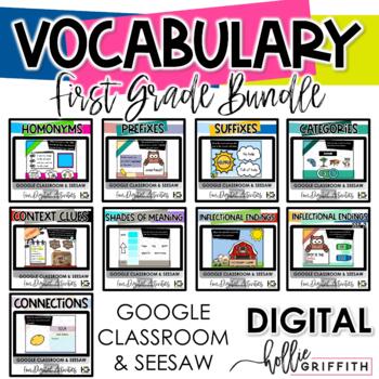 Preview of Digital Vocabulary Activities for the YEAR | Games, Presentations