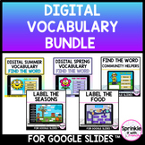Digital Vocabulary Bundle-English as a Second Language Activities