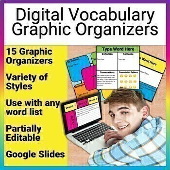 Preview of Digital Vocabulary Graphic Organizers 